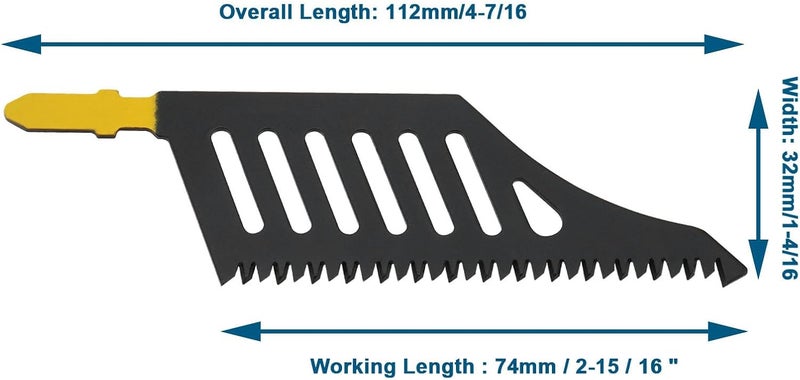 OTOTEC 4PCS Flush Cutting Jigsaw Blade T Shank Jigsaw Blades 112mmx32mmx1.2mm Compatible with Dewalt Compatible with Bosch, 11 TPI - Image 4